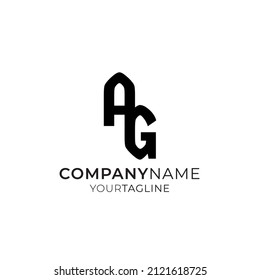 Nice Black Letter Ag Logo Stock Vector (Royalty Free) 2121618725 ...