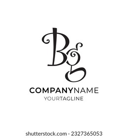 nice black letter BG logo