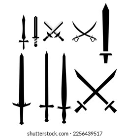 schönes schwarzes Schwertsymbol für Design