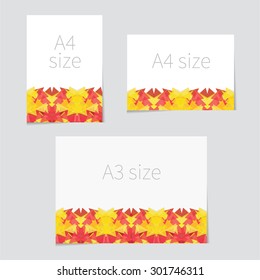 Nice blank papers template for business with red and yellow stripes.