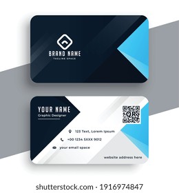 nice blue business card modern template design