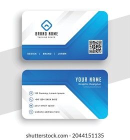 nice blue business card professional design