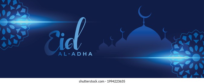 nice blue eid al adha bakrid festival holiday banner