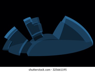 Nice blue future 3d disc. Technology background.