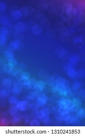 nice blue glossy glitters one side frame bokeh texture - abstract photo background