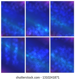 nice blue glossy glitters one side frame bokeh texture - abstract photo background