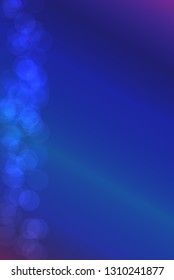 nice blue glossy glitters one side frame bokeh texture - abstract photo background
