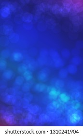nice blue glossy glitters one side frame bokeh texture - abstract photo background