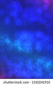 nice blue glossy glitters one side frame bokeh texture - abstract photo background