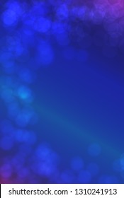 nice blue glossy glitters one side frame bokeh texture - abstract photo background