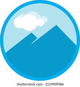 Nice blue mountain logo vector suitable for community or company logos. also for lovers of world mountain climbing.


