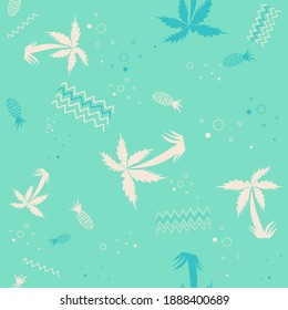 nice blue simple hawaii seamless pattern