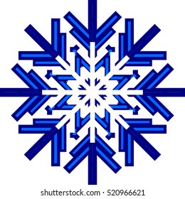 Nice blue and white vector snowflake