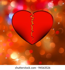 Nice bokeh broken heart. EPS 8 vector file included