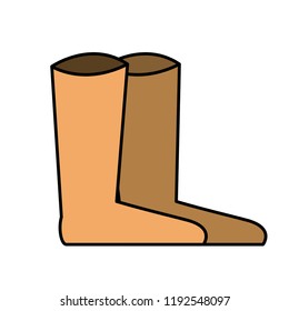 nice boots isalated icon