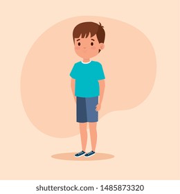 nice boy child with casual clothes