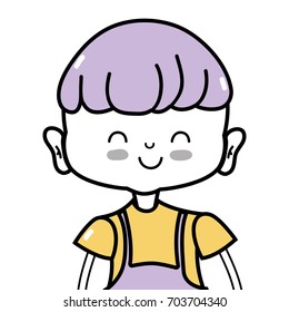 nice boy with clothes and hairstyle design