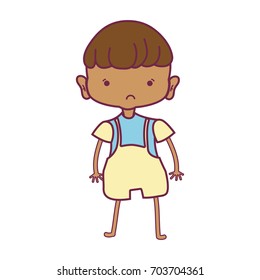 nice boy with clothes and hairstyle design