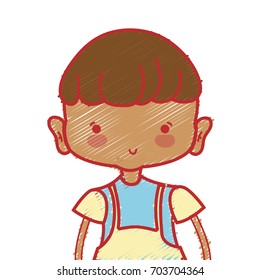 nice boy with clothes and hairstyle design