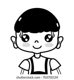 nice boy with clothes and hairstyle design