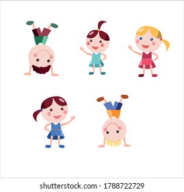 El vector del conjunto de niños y niñas de Niza