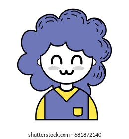 nice boy with hairstyle and uniform clothes