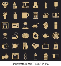 Nice breakfast icons set. Simple style of 36 nice breakfast vector icons for web for any design