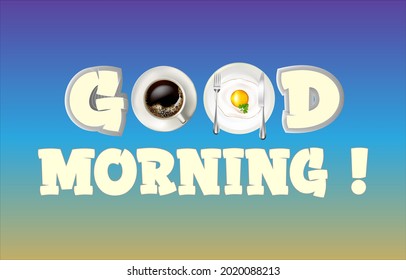 Nice breakfast in the morning with love.