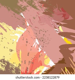 Buen vector de patrón de pinceles de color agua marrón. Borde de fondo de pinceles de color de agua dibujado a mano. Resumen de la textura de pincel de color agua agradable. Bonita pintura y acuarela salpicada para tu diseño.