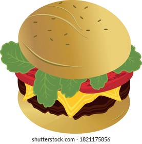 Bonita hamburguesa para el menú