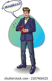 nice business guy , vector illustration