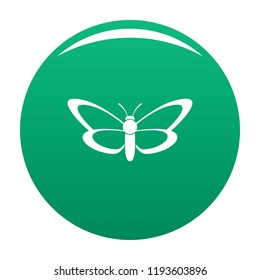 Nice butterfly icon. Simple illustration of nice butterfly vector icon for any design green