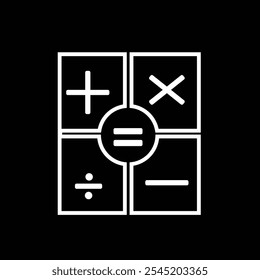 nice calculator icon black background.