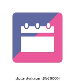 nice calendar app over white