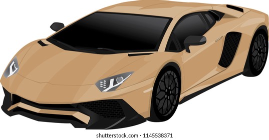 Nice Car Illustration vector on white background full editable format