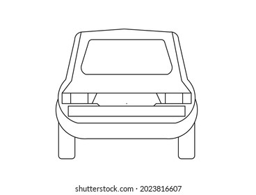 Nice car sketch vector design seen from the front