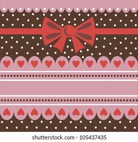 nice card with ribbon .vector illustration