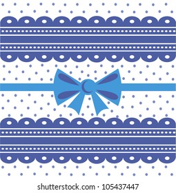 nice card with ribbon .vector illustration