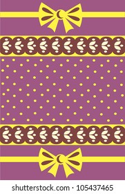 nice card with ribbon .vector illustration