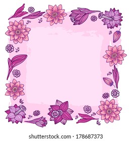 Nice cartoon flower frame