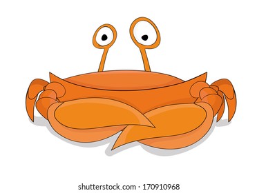 Nice cartoon vector crab