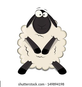 nice cartoon vector sheep