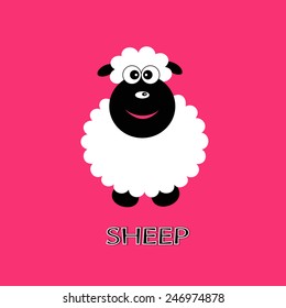 Nice cartoon vector sheep