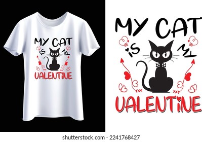 Nice Cat T shirt design for valentine day 2023