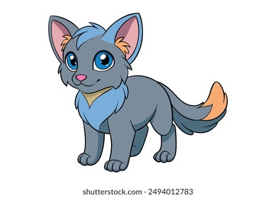 Nice Cat Vector Illustration Cartoon, Clipart, and Line Art Design for Print.