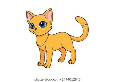 Nice Cat Vector Illustration Cartoon, Clipart, and Line Art Design for Print.