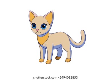 Nice Cat Vektorillustration Cartoon, Clipart und Line Art Design für den Druck.
