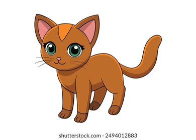 Nice Cat Vector Illustration Cartoon, Clipart, and Line Art Design for Print.