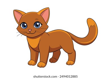 Nice Cat Vector Illustration Cartoon, Clipart, and Line Art Design for Print.