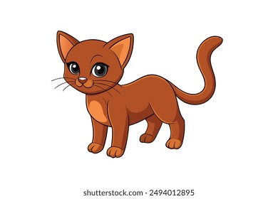 Nice Cat Vector Illustration Cartoon, Clipart, and Line Art Design for Print.